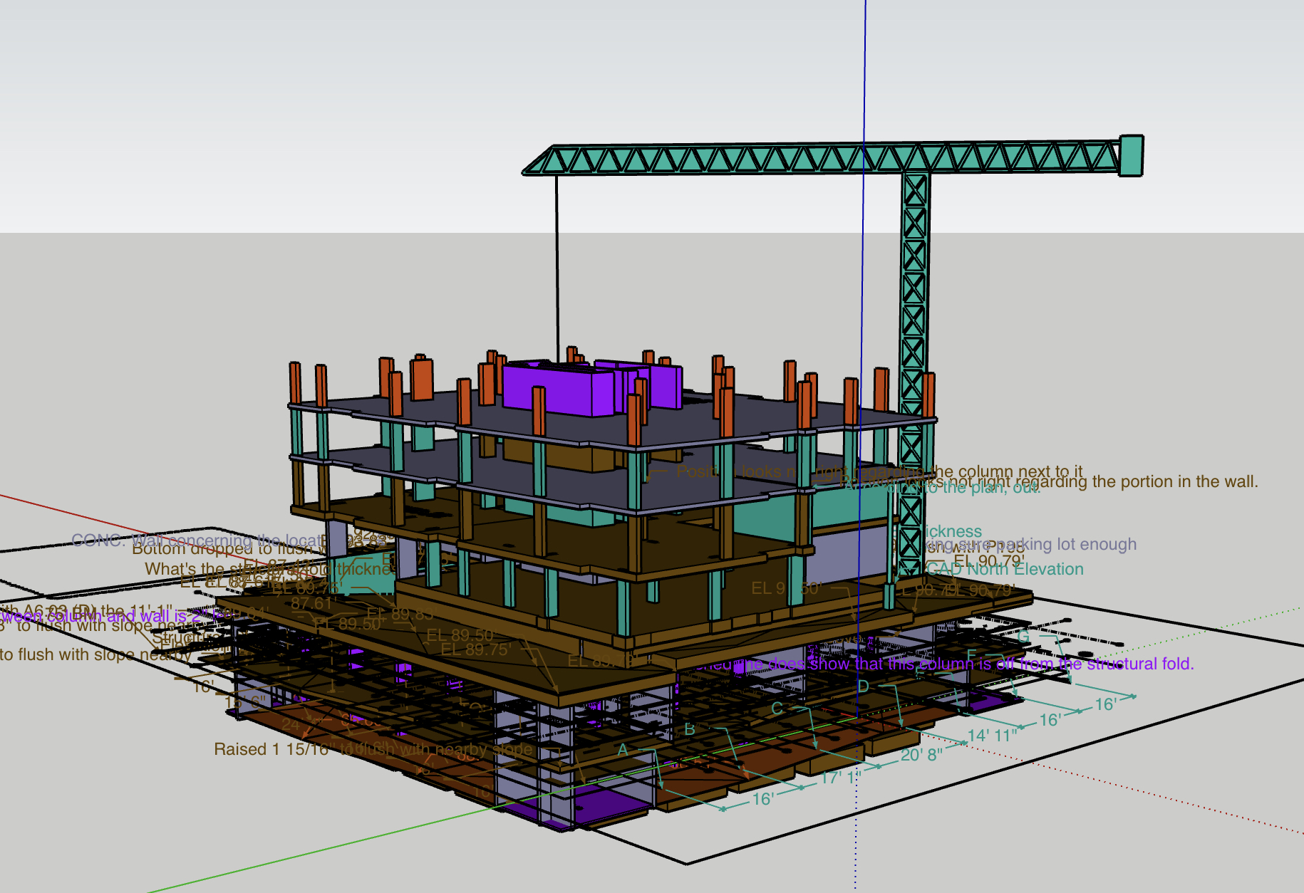 Engineer reviewing BIM 3D construction drawings