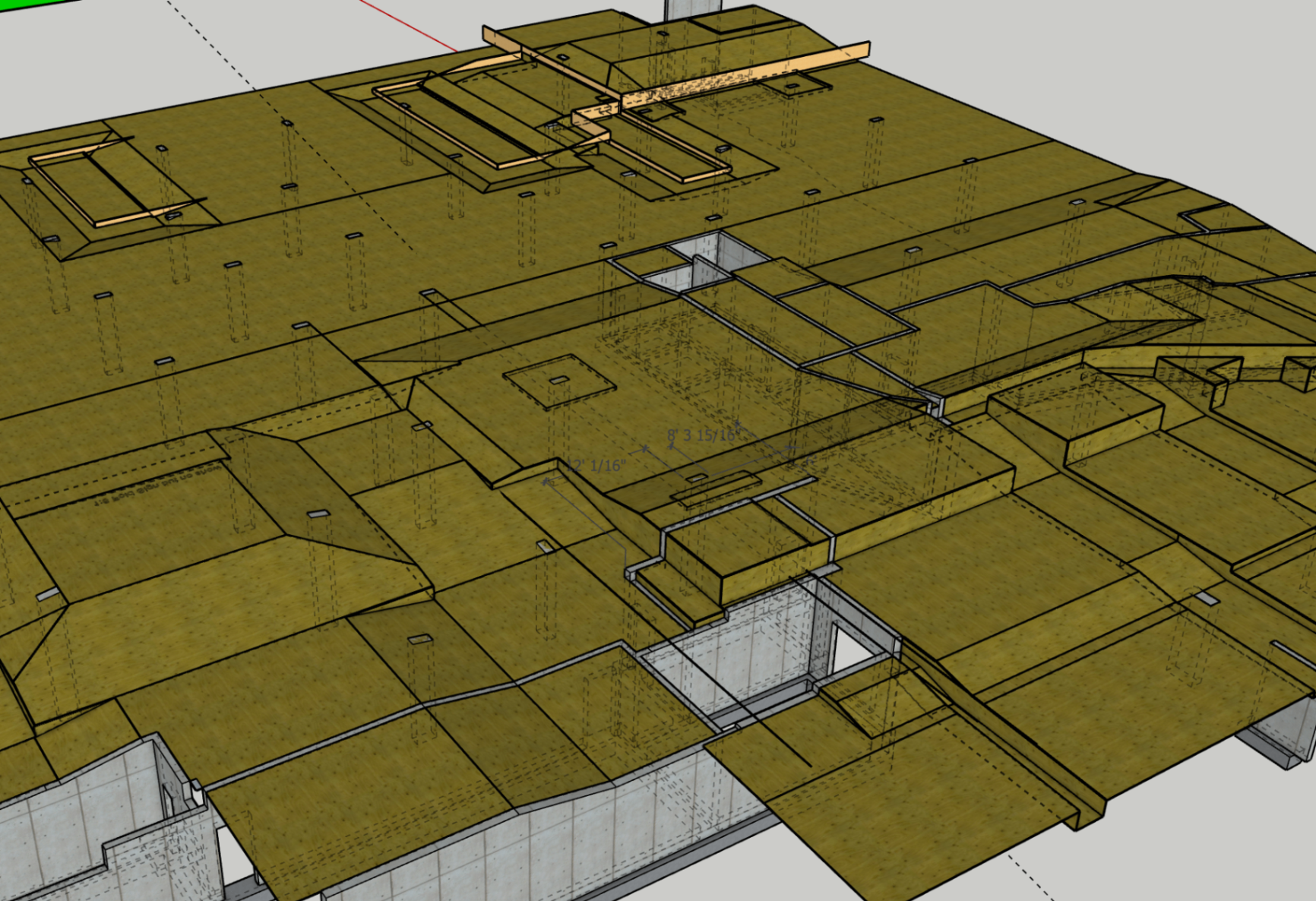 Underground concrete parking construction